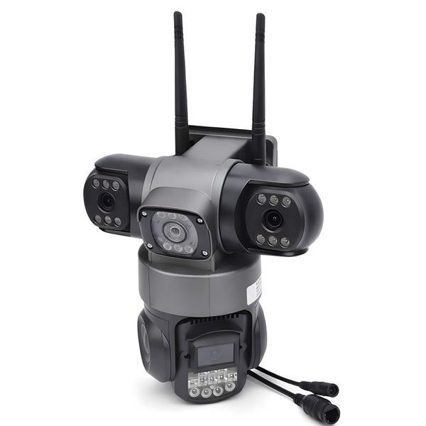 4G IP камера видеонаблюдения под SIM-карту, 3 линзы, IP66 000017 фото