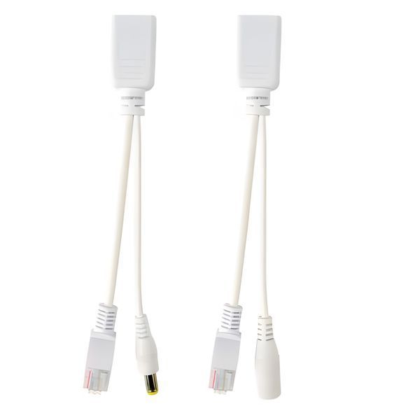 PoE адаптер пассивный (пара) Cablexpert UTP PoE адаптерный кабель, 0.15 м, телекоммуникационный, White 000052 фото