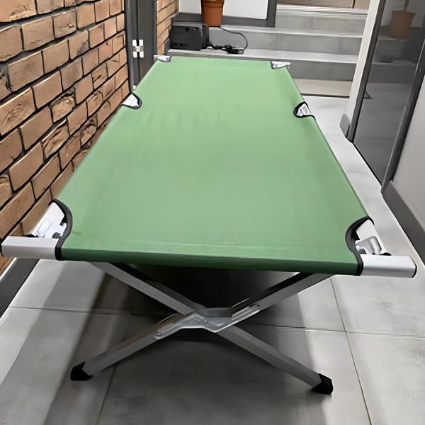 Розкладачка туристична 120 кг 189&times;60&times;45 см, зелена 000030 фото