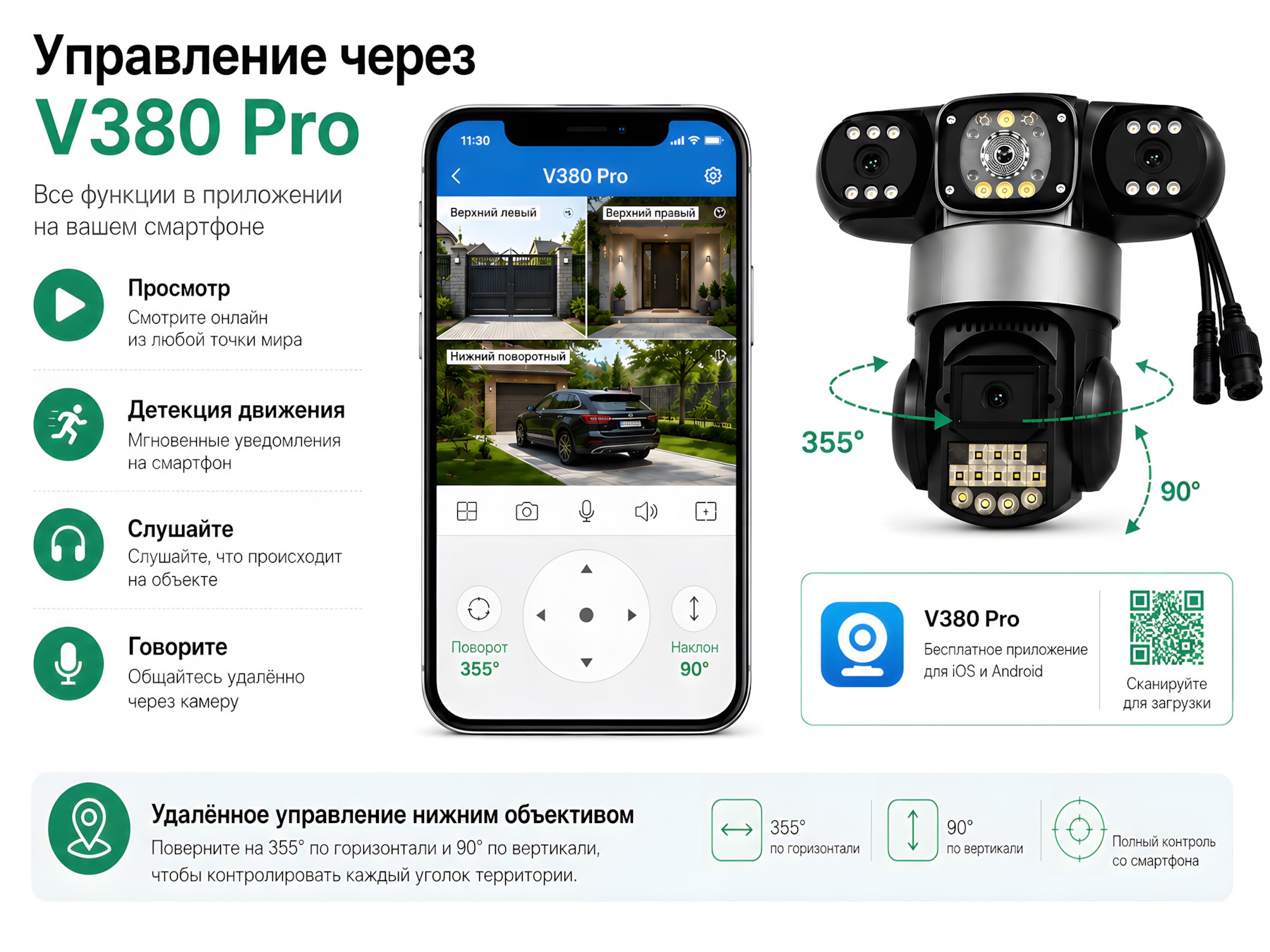 Управление 4G IP-камерой через приложение V380 Pro